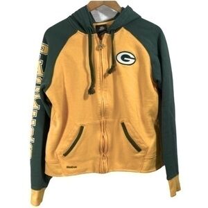 NFL Reebok Green-bay Packers women’s full zipper hoodie Jacket Size L